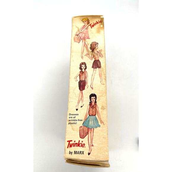 Vintage 1960's Marx Twinkie Mini Fashion Doll with Accessories Box Rough Cond - Picture 13 of 15